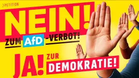 Bild fuer NEIN zum AfD-Verbot! JA zur Demokratie!